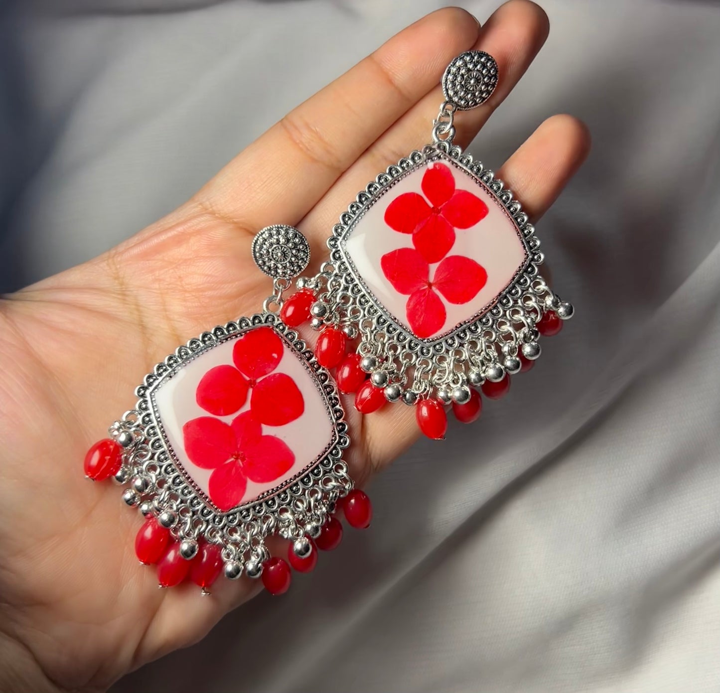 THE TITHI oxidised jhumka