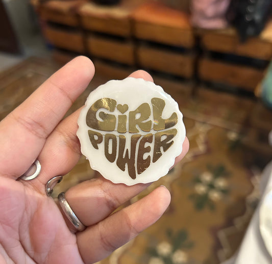 The "GIRL POWER" brooch